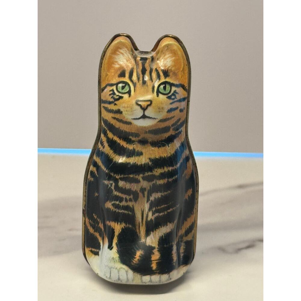 Dana Kubick Hunkydory Tiger Cat 2.75'' Tin Made in England Vintage 1986